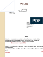 ME-255 Principles of Tribology: Gamit Vipul M.E. (08214) Mechanical Engg - Dept. Iisc