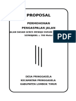 Proposal Pengaspalan Pringgasela