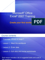 Excel 2007-Create Your First Workbook