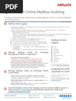 Exchange Online Mailbox Auditing Quick Reference Guide PDF