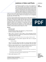 Measuring Consistency of Juices and Pastes