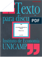 CANO, Wilson - A Desindustrializacao No Brasil