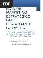 Plan de Marketing Estrategico La Wislla