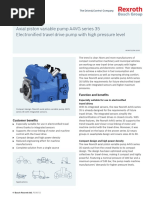 Axial Piston Variable Pump A4VG Series 35 Electronified Travel Drive Pump With High Pressure Level