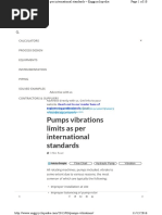 Pumps Vibrations Limits As Per International Standards: Enggcyclopedia