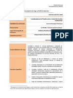 Perfil de Selección - Coordinador (A) de Planificación y Control de Gestión