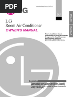 LG Room Air Conditioner: Owner'S Manual