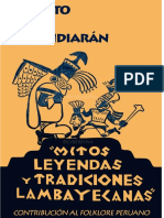 "Mitos Leyendas y Tradiciones de Lambayeque" - Contribucion Al Folklore Peruano