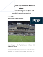 Energy System Requirements of Soccer Player