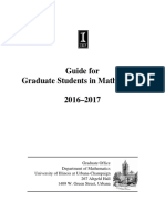 Guide For Graduate Students in Mathematics 2016-2017