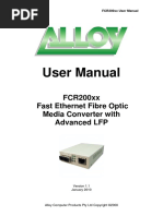 User Manual: FCR200xx Fast Ethernet Fibre Optic Media Converter With Advanced LFP