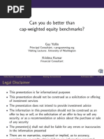 Can You Do Better Than Cap-Weighted Equity Benchmarks?: Guy Yollin