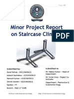 Mechanical Engineering Minor Project Report On Staircase Climber MAE IPU