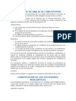 Elementos de Una Acta Constitutiva