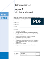 Paper 2: Mathematics Test