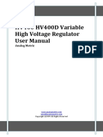 Variable High Voltage BJT Regulator User Manual