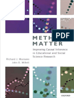 Richard J. Murnane, John B. Willett Methods Matter Improving Causal Inference in Educational and Social Science Research