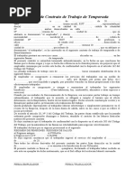 Modelo de Contrato de Trabajo de Temporada