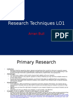 Research Techniques Pro-Forma