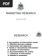 Marketing Research: Asad Javed