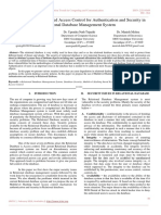 Multilevel Hashing Based Access Control For Authentication and Security in Relational Database Management System