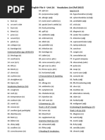 American English File 4-File 2A-Vocabulary List For Midterm Exam-2015 Fall