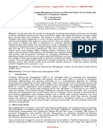 A Study On Customer Relationship Management Practices in Selected Private Sector Banks With Reference To Coimbatore District