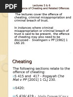 Lecture 5 and 6 - Cheating