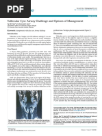 Vallecular Cyst Airway Challenge and Options of Management 2161 119X.1000158