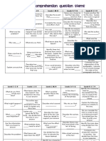 Mclass Question Stems