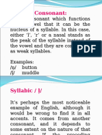 Syllablic Consonants