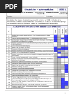 Electricien - Automaticien Siic 1: Tableau Des Competences Terminales Exercées