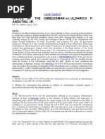 Office of The Ombudsman vs. Uldarico P. Andutan, JR