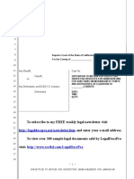 Sample Opposition To Motion For Protective Order For Admissions in California