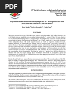 Experimental Determination of Damping Ratio of A Transparent Pier With Steel Piles and Reinforced Concrete Boar