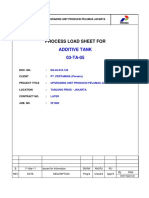 Process Load Sheet For: Additive Tank 03-TA-05