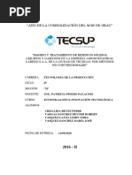 Tratamiento de Efluentes Liquidos en La Empresa Agroindustrial " Laredo"