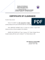 Certificate of Clearance