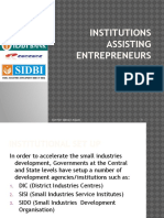 Institutions Assisting Entrepreneurs