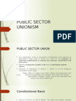 Public Sector Unionism