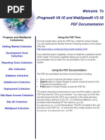 Welcome To Progress® V9.1E and Webspeed® V3.1E PDF Documentation