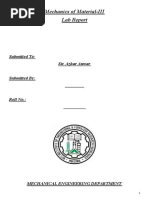 Lab-Report Mechanics of Material III