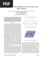 A Compact Ultra-Wideband Power Divider With High Isolation 3.1-10.6 GHZ