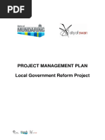 Swan Mundaring Reform Project Management Plan LGNSW Amalgamation Toolkit