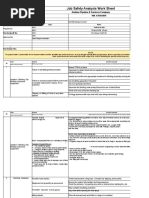 Job Safety Analysis Work Sheet: Arabian Pipeline & Services Company WR # K002849