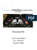 Automotive: Describe EFI Engine Working Procedure