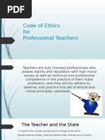 Code of Ethics For Professional Teachers