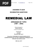 1997-2006 Bar Questions and Answers Remedial Law