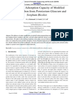 Comparative Adsorption Capacity of Modified Activated Carbon From Pennisetum Glaucum and