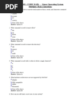 BCA 603: CORE 26 (B) - Linux Operating System Multiple Choice Questions